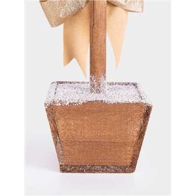 Ель искусственная, 53 см, в горшке, пластик/дерево, шампань, Interior silver