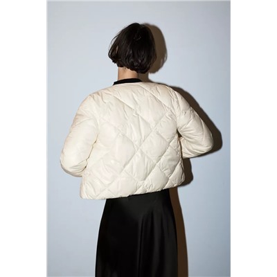 Cazadora acolchado cuello redondo