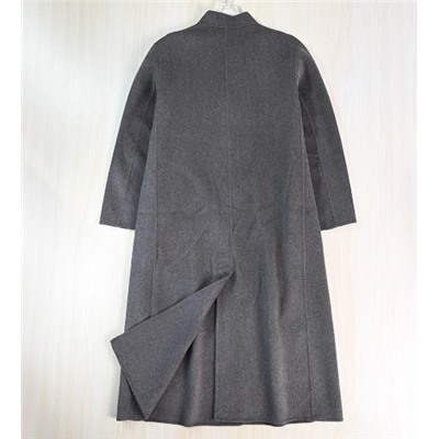 Элегантное двубортное шерстяное пальто средней длины с V-образным вырезом МАССИМО Д