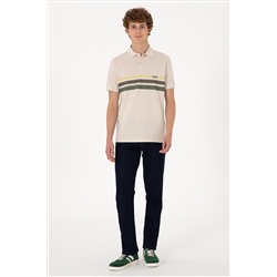Erkek Regular Fit Polo Yaka Taş Tişört