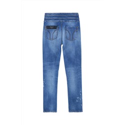 Vaquero slim de tiro alto Azul marino