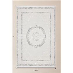 Mons Halı - Beyaz/Gri - 80x300 cm