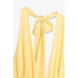 HALTERNECK OPEN BACK LONG DRESS