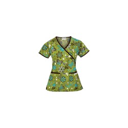UA Butterfly Breeze Go Green Mock Wrap Scrub Top