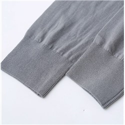 Базовый однотонный вязаный свитер  с круглым вырезом из 100% чистой сверхтонкой мериносовой шерсти