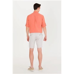 Erkek Açık Gri Dokuma Şort