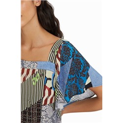 Blusa denim & patch digital