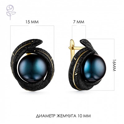 Серьги серебро 52888Y2B