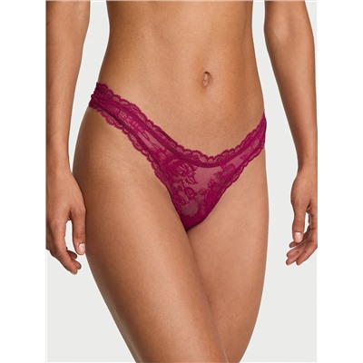 Very Sexy Rose Lace High-Leg Thong Panty
