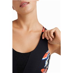 Top slim tirantes flores