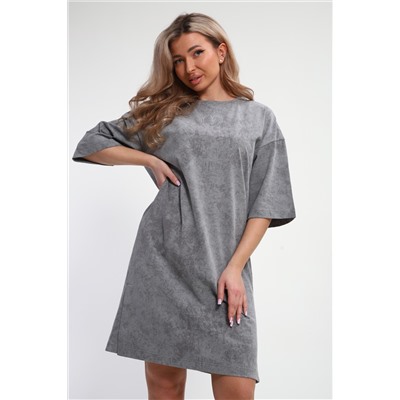 Платье туника варенка с принтом Сердце ТП-02