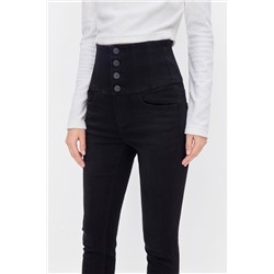 Vaquero skinny fit de tiro alto Negro