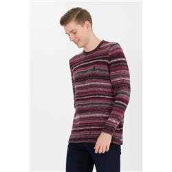 Erkek Vişne Bisiklet Yaka Triko Kazak