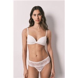 Braga ancha encaje blanco
