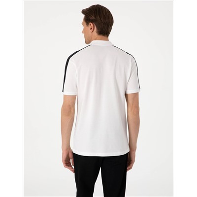 Siyah Kol Detaylı Slim Fit Polo Yaka Tişört