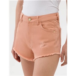 Kahverengi Rahat Kesim Jean Bermuda Şort