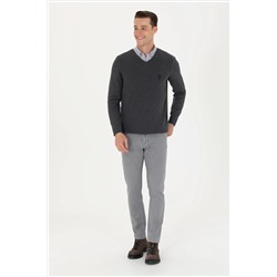 Erkek Antrasit Melanj Basic Kazak