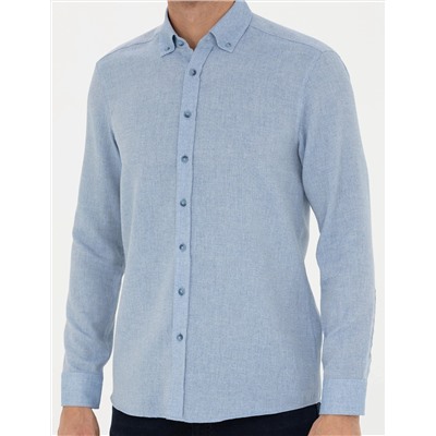 Mavi Slim Fit Uzun Kollu Gömlek