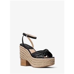 MICHAEL KORS COLLECTION Silvana Leather Platform Sandal