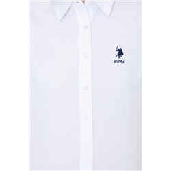 Kadın Beyaz Uzun Kollu Basic Gömlek