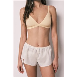 Braga ancha algodón estampado rayas amarilla