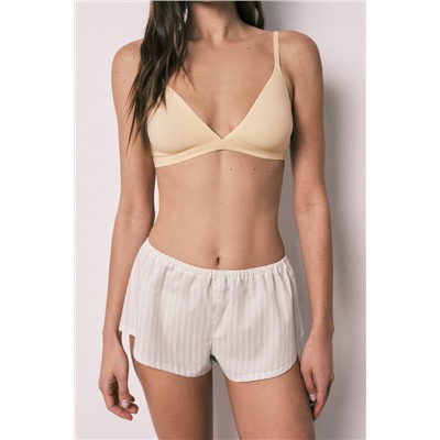 Braga ancha algodón estampado rayas amarilla