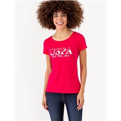 USPA METALLIC SLASHED FOIL T-SHIRT