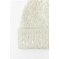 SEQUIN KNIT BEANIE