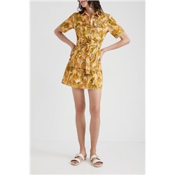 Vestido camisero tropical