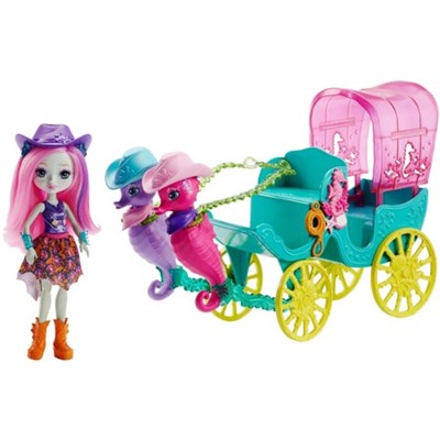 Enchantimals Seahorse Carriage Sandella Seahorse Doll and Playset
