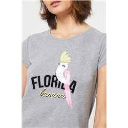 Camiseta Cylia Gris jaspeado