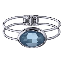 Браслет Грация (кристаллы SW 30х22 байкальский лед; покрытие родий), Есть комплект