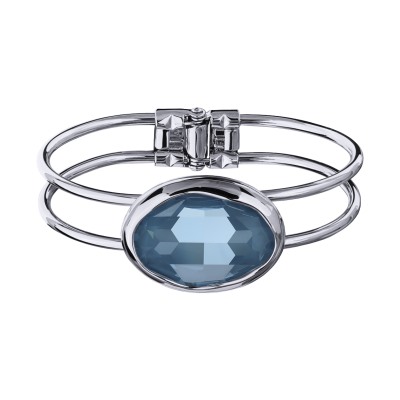 Браслет Грация (кристаллы SW 30х22 байкальский лед; покрытие родий), Есть комплект