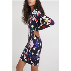 Vestido slim corto rombos