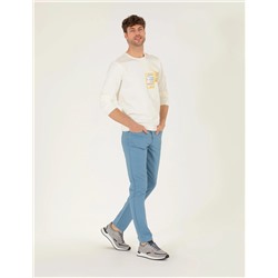 Koyu Mavi Slim Fit Kanvas Pantolon