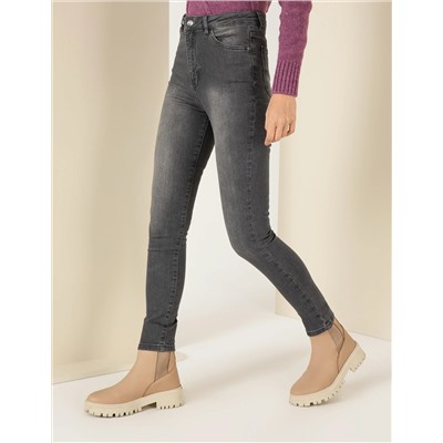 Koyu Gri Skinny Fit Jean Pantolon