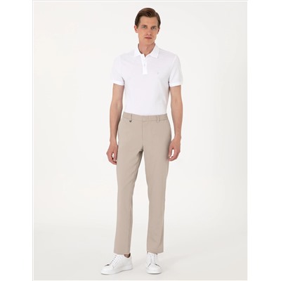 Bej Slim Fit Klasik Jogger Pantolon