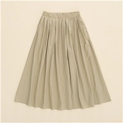 Легкая объемная однослойная женская юбка с карманами в боковых швах МАНГ*О