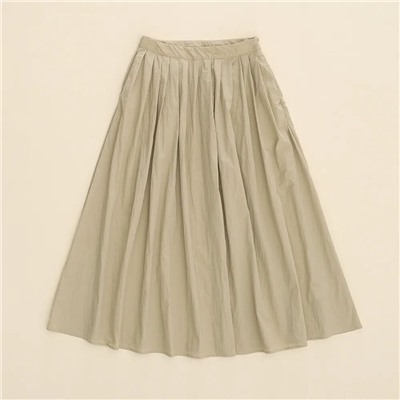 Легкая объемная однослойная женская юбка с карманами в боковых швах МАНГ*О