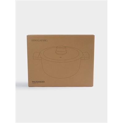 Кастрюля, 24 см, 4,1 л, с крышкой, с покрытием, алюминий, молочная, Palisander