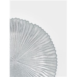 Тарелка обеденная, 28 см, стекло Р, серебристая, Avila