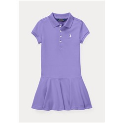 Girls 2-6x Stretch Mesh Polo Dress
