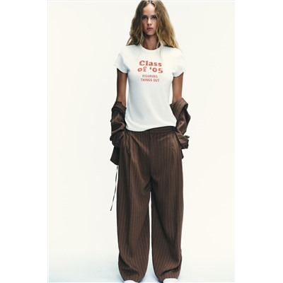 RUSTIC T-SHIRT WITH SLOGAN