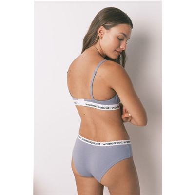 Sujetador triangular CHARMING algodón azul