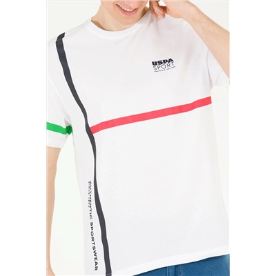 Erkek Beyaz Comfort Bisiklet Yaka Tişört