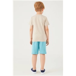 Erkek Çocuk Krem Pijama Takımı