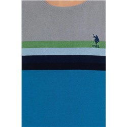 Erkek Kobalt Bisiklet Yaka Triko Kazak