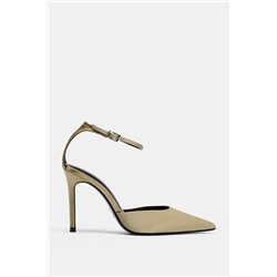 SATIN HIGH-HEEL SHOES WITH STRAP