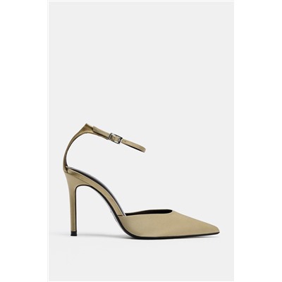 SATIN HIGH-HEEL SHOES WITH STRAP