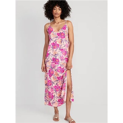 Tie-Back Maxi Slip Dress for Women